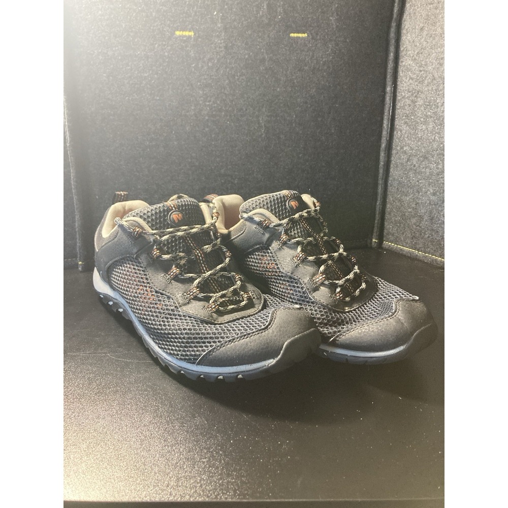 Mens Merrell J289763C Riverbed Black Orange Water Trail Shoes Size 10.5 EUC